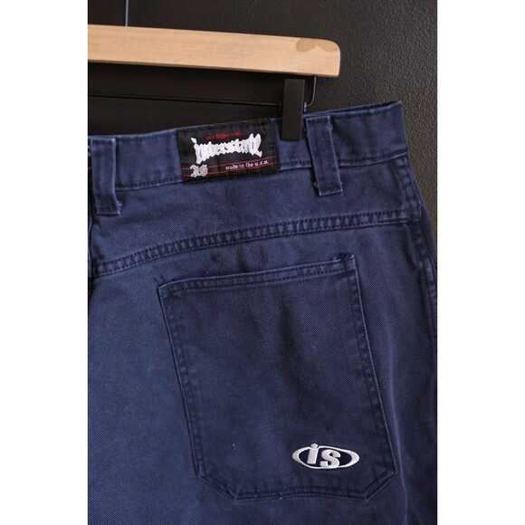 Vintage Interstate IS Baggy Blue Jeans Y2K Skater Hip Hop 42x30 Made in USA - Picture 15 of 16